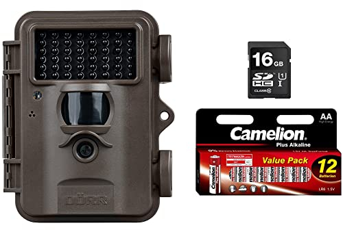 DÖRR Snapshot Mini Black 30MP 4K Komplettset | Überwachungskamera - Wildkamera - Fotofalle - 30MP - Ultra HD 4K Videos - 940nm IR LEDs - Black LEDs | für den Innen- und Außenbereich (Starter-Kit)