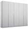 Rauch Möbel Alabama Drehtürenschrank Schrank Kleiderschrank Seidengrau, 5-türig, Inklusive Zubehörpaket Basic, 3 Kleiderstangen, 3 Einlegeböden, BxHxT 226x210x54 cm
