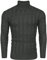 COOFANDY Men's Jumper Turtle Neck Tops for Men Cable Stitch Jumpers Sweater Work Sweatshirts Pullover Dark Coffee XL