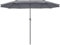 COSTWAY Sombrillas Jardin Grandes Doble Cara, 4.8x2.8m, Sombrilla Terraza Exterior con Manivela y Ventilación, Sombrilla Parasol Doble Playa Terraza Balcón Piscina (gris)