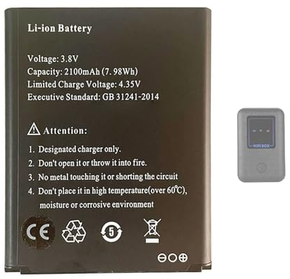 Aousavo Batteria di ricambio compatibile con D-Link WiFi,MF901 4G WiFi,M901,D523,D921,ES-M5,L529,M26,SC801 4G, A56618,M2,M3,4G185,4G180 Mobile WLAN Router