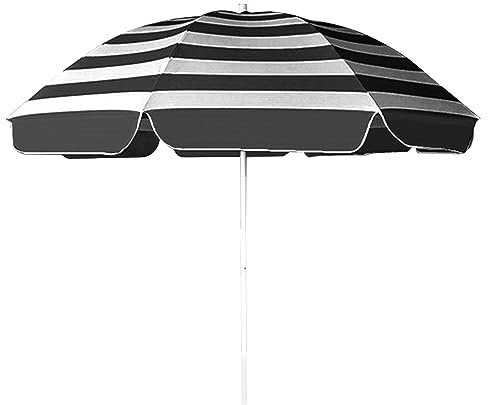 FLIPP Parasol Extérieur Rayé Décoration De Scène De Centre Commercial Activités De Décrochage Parasol Publicitaire De Plage (Color : Black and White 1, Size : 2.2m)