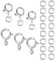 Sterling Silber 925 Kettenverschluss Schmuckverschluss, 26 Stück Halskette Verbinder Armband Verschluss Biegeringe 5mm Schmuckringel Karabinerverschluss Federschnalle Zubehör zum Schmuckherstellung