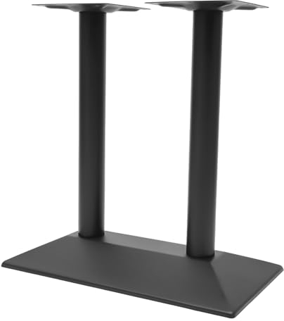 ROGONPDKDoppel Tischgestell Doppel Tischfuß aus Untergestell Stehtischgestell Tischgestell Höhe 72 cm(Schwarz) Tischplattenhalter aus Stahl Grundplattengröße 40x70cm Tischgestell Doppel aus Stahl