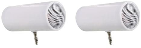 2 mini altoparlanti stereo con jack da 3,5 mm, portatile, lettore musicale MP3, amplificatore, altoparlante per telefono, tablet, PC,