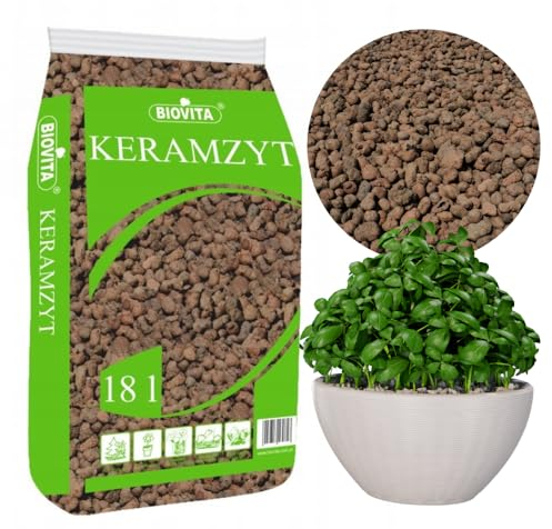 BIOVITA Blähton, Tongranulat zur Drainage 8-16 mm – Blähton Granulat für Zimmerpflanzen 18L