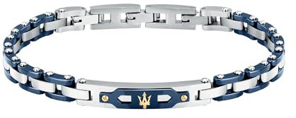 Maserati Herrenarmband aus Stahl, 18 Karat Gold, Keramik, CERAMIC GOLD-Kollektion JM424AXU03