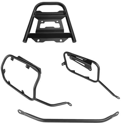 DZSQMLJG Porte-Bagages Sacoches Porte-Bagages pour Benelli pour TRK702X Moto Top Case Sacoche Sacoche De Selle Coffre Arrière Support en Acier Inoxydable Porte-Bagages arrière Moto(Black One Set)