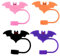 Bat Halloween Straw Covers for Tumbler 40oz Halloween Decor Straw Cap Silicone Straw Toppers for Tumbler Tea Coffee Cup Charm Halloween Straw Topper Reusable Straw Tips Halloween Accessories 4Pcs