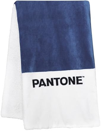 PANTONE™ Sherpa-Sofa- und Bettdecke, doppellagig, ultraweich und kuschelig, warme und waschbare Winter-Fleecedecke, ausgezeichneter Komfort, ideal auch als Sofaüberwurf und Tagesdecke für Einzelbetten