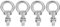 Sourcing Map M6 x 20mm Lifting Eye Bolt Set - 4 Sets With Nut Washer, 304 Stainless Steel Shoulder Ring for Hanging Items