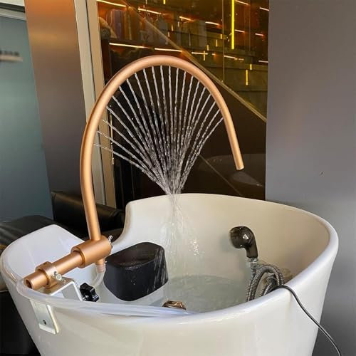 Mixtric Cadre D'équipement Head Spa, Support De Circulation d'eau Head Spa, Hydrothérapie Portable Réglable, avec Fixation Métallique des Anneaux De Retenue,A