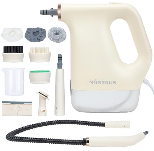 LYtech 1200W Pulitore a Vapore Portatile Pulitore a Vapore Multiuso per Casa con 450ml Serbatoio Dell'acqua, 10 Accessori Caporella Pulitore Vapore Casa Uso Domestico per Tappeti Tende Divani Cucina