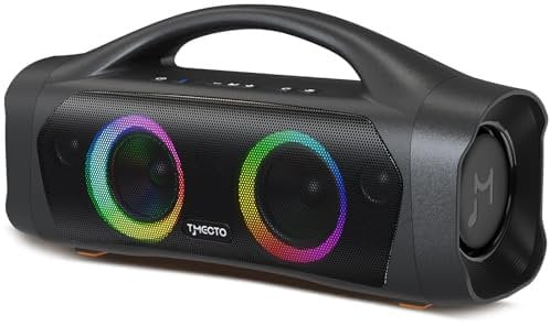 TMECTO Bluetooth Speaker,70W(100W Peak) Portable Speaker Loud/Hifi/Deep Bass, IPX7 Waterproof Outdoor Party Speakers Wireless With Stereo Pairing/AUX/USB/Speaker for Party,Beach,BBQ,Park,Travel,Home