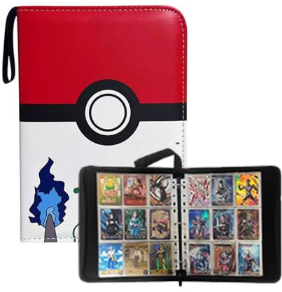 Card Binder Storage, Trading Card Binder 9 Pocket, 900 Pockets Card Holder Binder, Detachable Card Folders for Trading Cards, Trading Card Albums Collection Binder for Kids Adult Gifts (Red White)