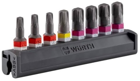 Würth 1/4 Zoll Bit Satz 8 Teile RW20 RW30 RW40 Bitriegel Set für ASSY Schrauben 0614400011