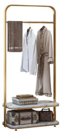 YGDYFDC Porte-manteau d'angle Cintre De Luxe Léger En Fer Forgé, Porte-manteau Sur Pied For Chambre À Coucher, Cintre Vertical Simple Porte-manteau Vintage