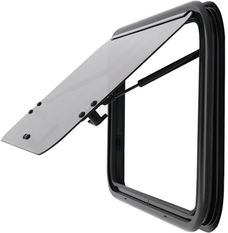 Finestra per camper con zanzariera e finestra integrata con chiusura lampo, per roulotte, camper, finestra laterale, finestra per camper (700 x 450 mm)