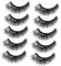 IWOWHERO Lot De 5 Paires De Faux Épais Et Naturels Avec Strass Pour Femme Maquillage De Scène Et Fêtes