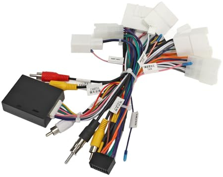 UPALDHOU 16 Pin -Radio -Kabelbaum, Auto Stereo Radio Kabelbaum mit USB Canbus Decoder Adapter für Verstärker SWC, Vollständige Funktionsunterstützung, Modellspezifische Anpassung, Stecker und