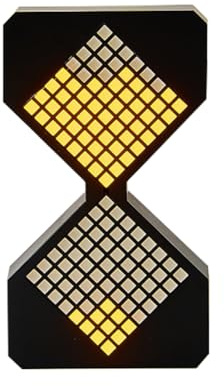 Hndhbfgrt Lumière Numérique Sablier 1 à 30 Minutes Minuterie Réglable à Gravité, Cube à Flux Dynamique, Lampe de Nuit LED pour B