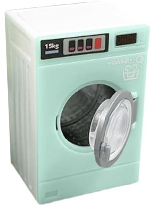 FewNvWa Miniatura Lavatrice Giocattolo Lavatrice Finta Mini Drum Elettrodomestico Educativo Giocattolo Interattivo per Abilità Motorie Adatto a Bambini Gioco, Blu Ciano