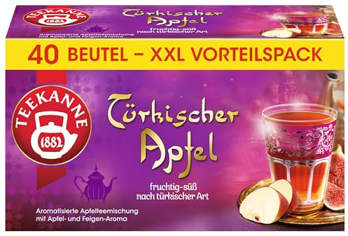 TEEKANNE Türkischer Apfel XXL Vorratspackung – 1 x 40 Beutel Sparpack | ohne Einzelumhüllung