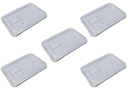ikarex-shop 5 Stück Schutzhülle für SD Speicherkarte (Für SD+Micro SD (Extra Flach))