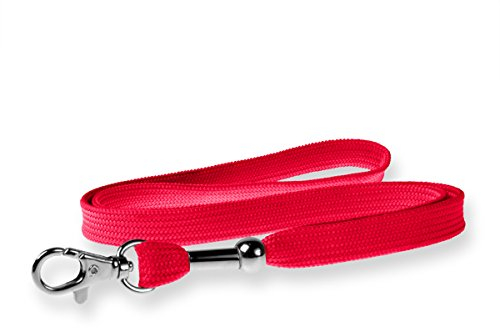KANDINSKY Schlüsselbänder Lanyards unbedruckt, Rot, mit Verschluss, 12 mm Breite (50 Stück)