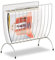 Relaxdays 10022511 Porte-revues en maille métal porte-journaux trieur en maille tressée HxlxP: 35 x 34 x 18 cm, argenté