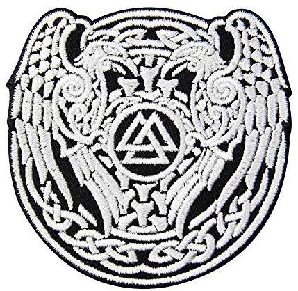 Valknut Dreiecks-Symbol Wikinger Norse Runen Patch bestickt Abzeichen zum Aufbügeln