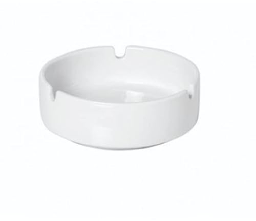 Aschenbecher aus Porzellan, stapelbar, 10 cm, f146, weiß