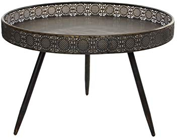 MICA Decorations Lagune Couchtisch - H46 x Ø70 cm - Metall - Bronze