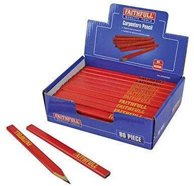 Carpenter's Pencils - Red/Medium (Display 80)