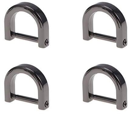 Artibetter d-ringe schraube in schäkel hufeisen u form d ring diy leder handwerk geldbörse schlüsselbund zubehör für gurt 4 stück