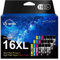 Uniwork 16XL Druckerpatronen für Epson 16XL 16 XL Patronen Multipack für Epson Workforce WF2630 WF2760 WF2750 WF2660 WF2650 WF2540 WF2530 WF2010 WF2510 WF2520 (6Schwarz,3Cyan,3Magenta,3Gelb,15er-Pack)