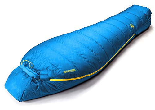ZOOOBELIVES Alplive D1500 Wasserabweisender Daunenschlafsack für Erwachsene, Leichter und kompakter 3-4-Jahreszeiten-Mumienschlafsack für Rucksackreisen, Camping und Bergsteigen, 10 Grad F