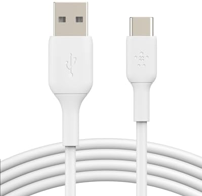Belkin Câble USB-C (Câble de Recharge Boost Charge USB-C vers USB, Câble USB Type-C pour Note10, S10, Pixel 4, iPad Pro, Nintendo Switch, etc 2 m, Blanc) CAB001bt2MWH