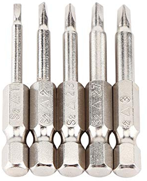 Juego de puntas de destornillador de cabeza triangular 5 piezas 50 mm de longitud 1/4 vástago hexagonal puntas de destornillador eléctrico magnético en forma de triángulo