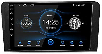LEXXSON Android 10.1 Autoradio für Mercedes ML W164 Mercedes GL W164 2005-2012 | 9-Zoll-Radio mit GPS-Navigation WiFi Bluetooth USB-Player Lenkradsteuerung Spiegel Link Zurück Kameraeingang 2G + 32G