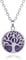 Thajaling, collar con colgante de piedras preciosas de amatista, colgante de piedra de energía de cristal, joyería de plata con árbol de la vida para mujer