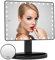 FASCINATE Groß Kosmetikspiegel mit 45 Dimmbar LED- Leuchten, USB Wiederaufladbar Schminkspiegel mit 10-Fache Vergrößerungsspiegel, 360° Drehbar Schminkspiegel mit Beleuchtung mit Touch-Screen
