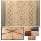 LucaHome – Alfombra bambú Uganda Ideal para Interior, Alfombra bambú para Cocina, salón, despacho, Dormitorio con Cenefa, Alfombra de bambú Antideslizante (Rombos, 120x180cm)