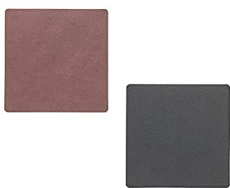 Glasuntersetzer doppelseitig Quadratisch (10x10cm) - LindDNA, LindDNA:Nupo lila/schwarz