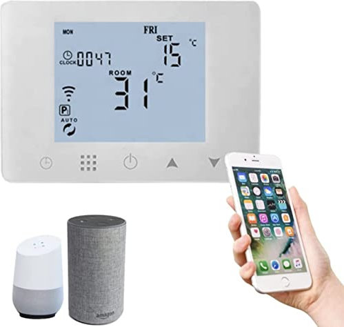 Cronotermostato digitale wi-fi da parete o per cassetta 503 Compatibile Con Amazon Alexa Echo, 3A 220V ios android crono termostato Programmabile Per Caldaia A Gas Da Parete Tuya Smart Life