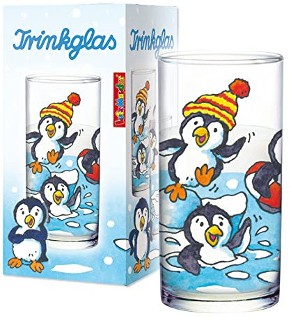 Lutz Mauder Verlag Kinder Trinkglas Pinguin