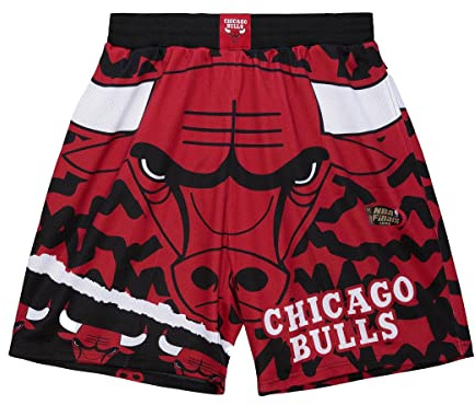 Mitchell & Ness Jumbotron Shorts - Chicago Bulls, Black/Red