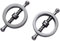 Aislor 2Pcs Adulte Faux Non-Piercing Boucle de Téton Mamelon Anneaux Acier Bijoux de Corps Vis Ronde Barbell Bouclier Argenté Taille unique