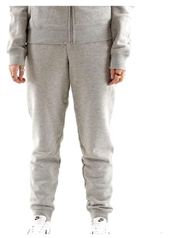 NIKE DQ5174-063 W NSW Club FLC MR Pant Tight Pants Damen DK Grey Heather/Weiß Größe M