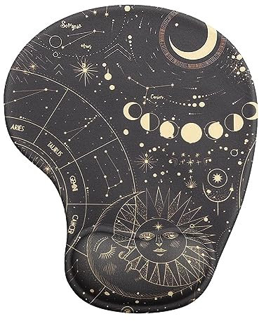 Jagowa Mouse Pad with Wrist Support Non-Slip Base Ergonomic Mouse Mat Wrist Rest for Home Office Laptop Gaming